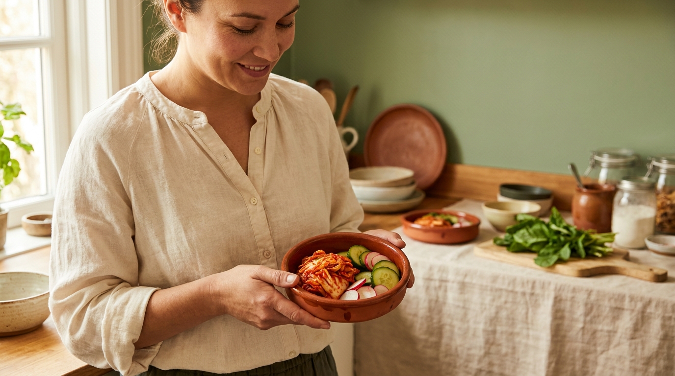 Le kimchi, allié naturel de votre flore intestinale kimchi bienfaits santé intestinale probiotiques