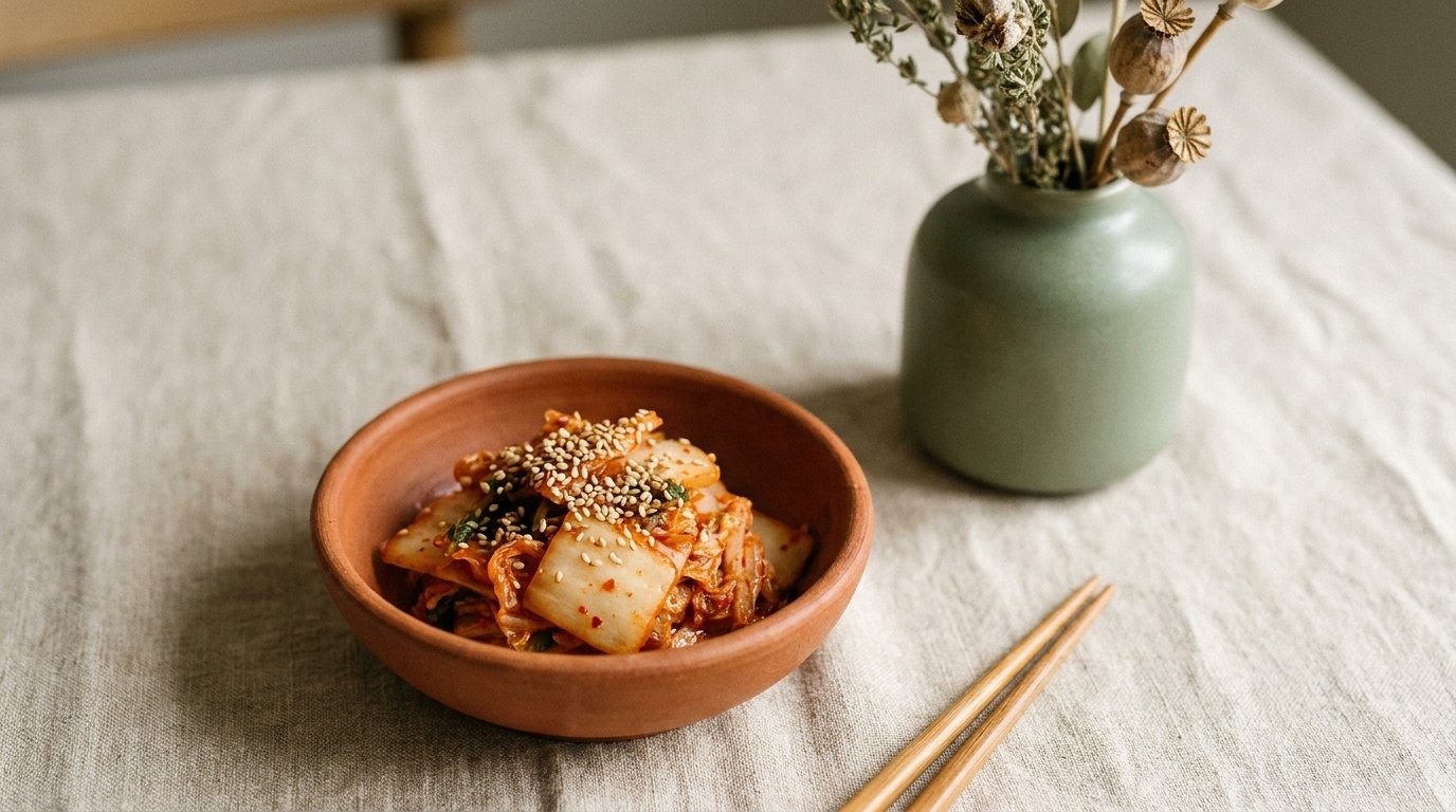 Bol de kimchi maison prêt à être dégusté