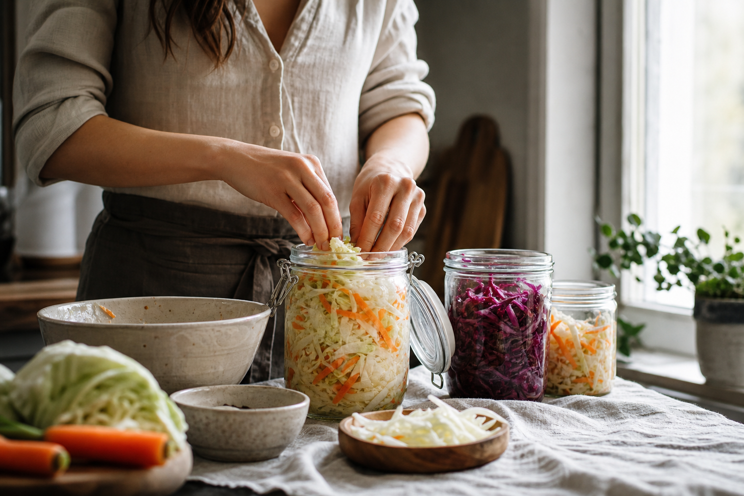 cuisine conviviale avec préparations fermentées maison économiques