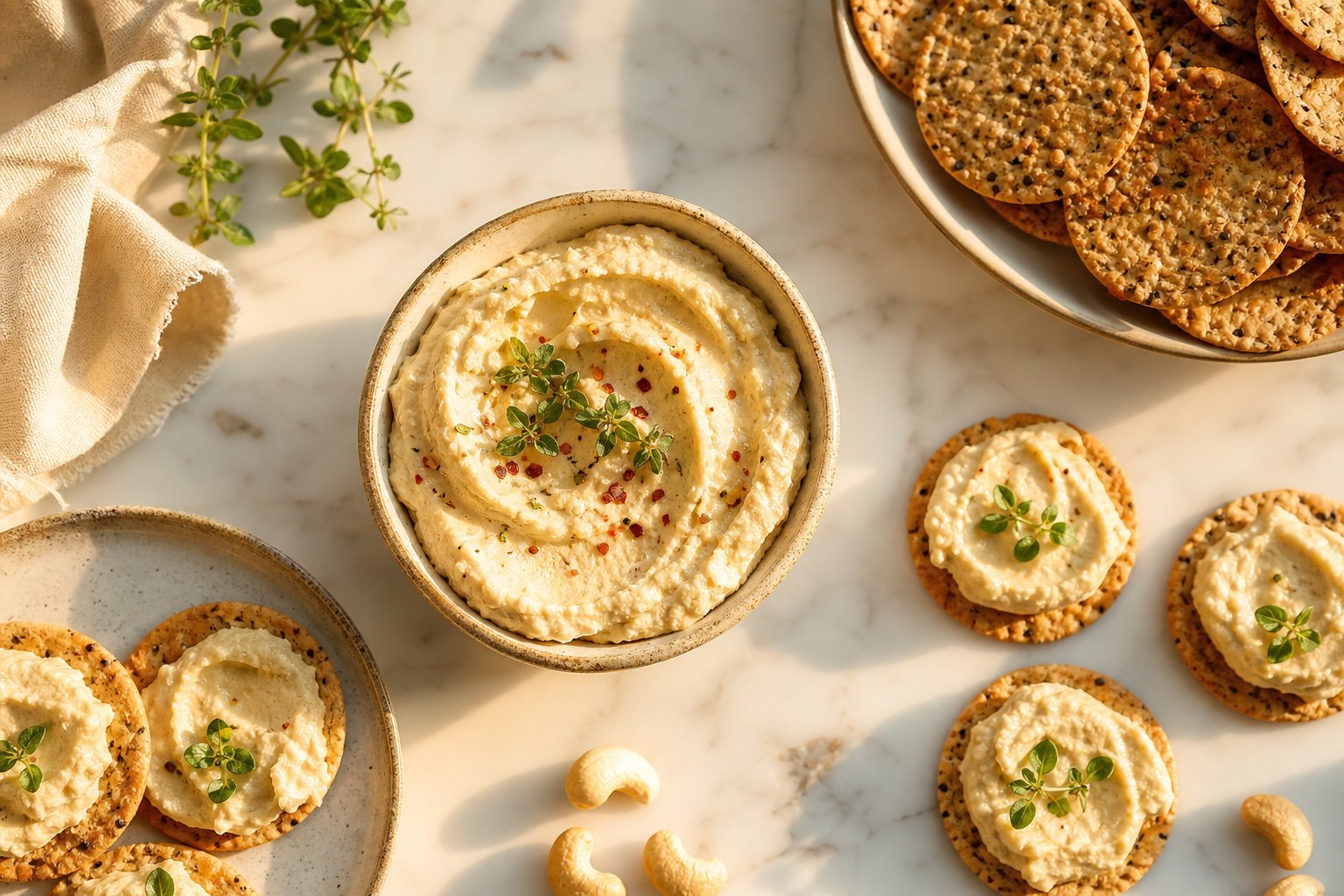 fromage végétal fermenté recette au cajou crémeux sur planche