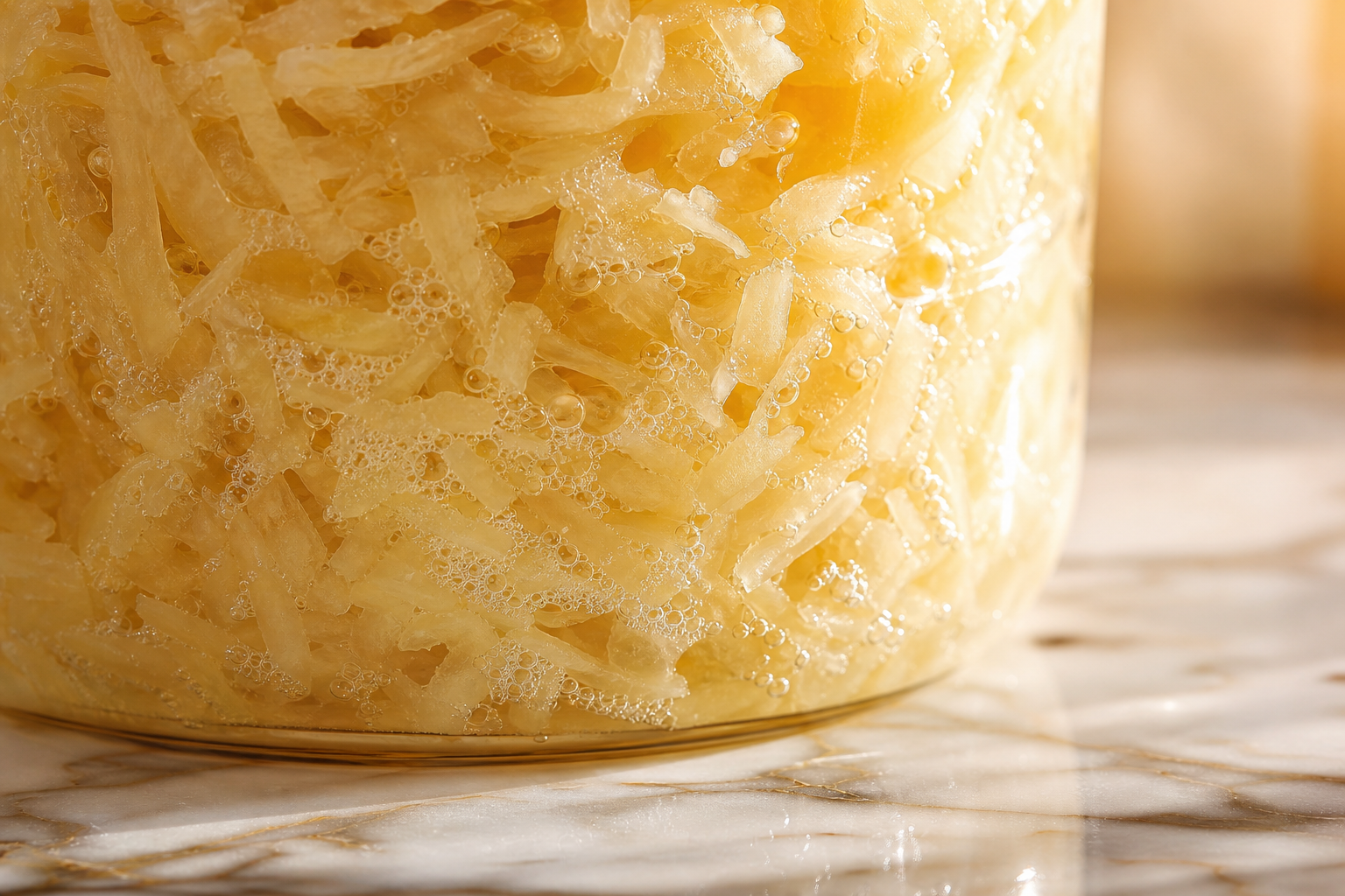 navet fermenté sauerruben recette dans un bocal en verre