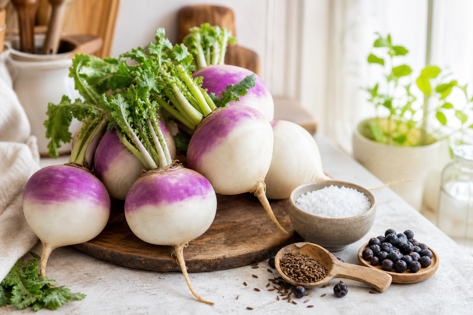 ingrédients pour navet fermenté sauerruben recette avec épices